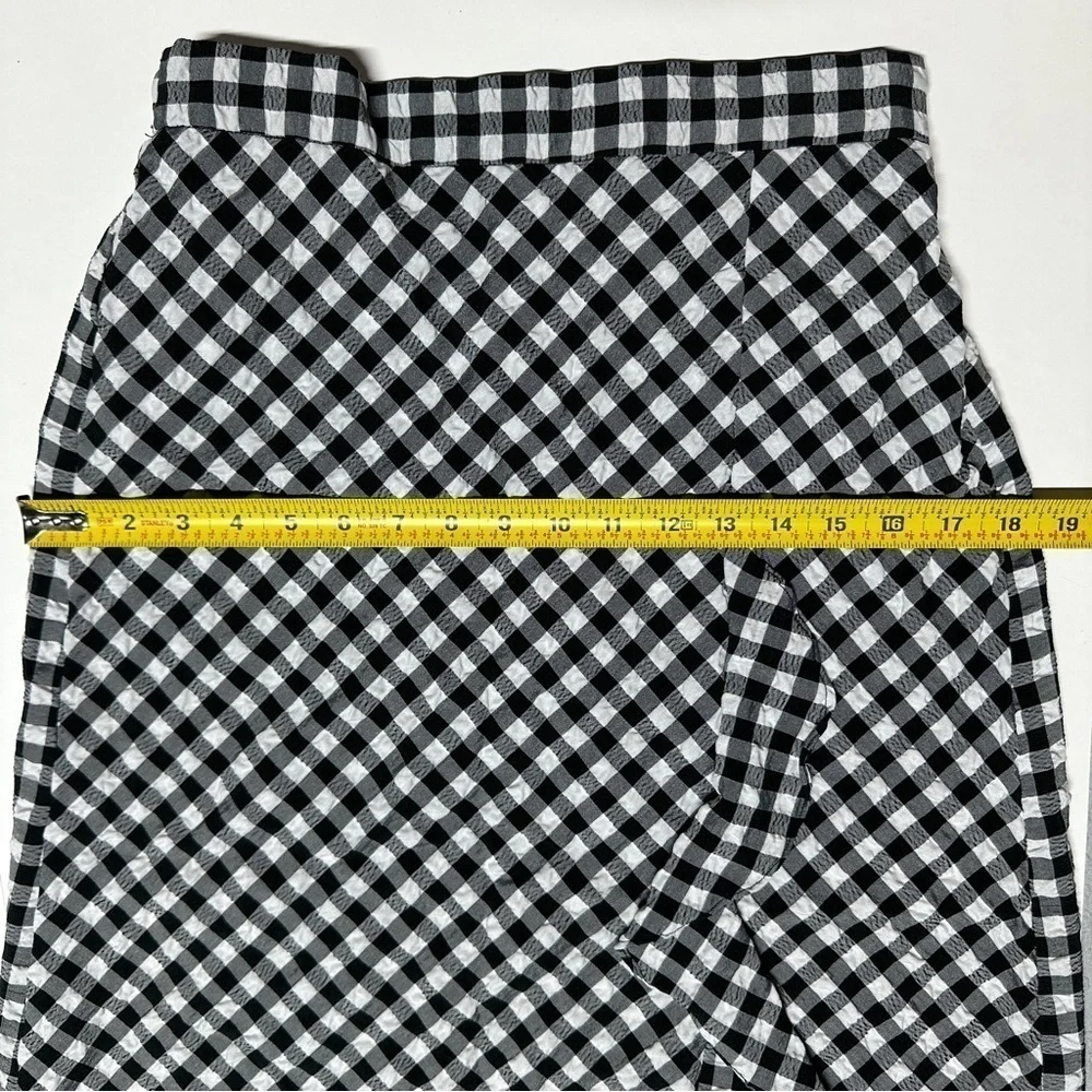 Maison D’Amelie Gingham Plaid Ruffle Skirt Seersucker Lightweight Women’s size 2 - Picture 9 of 11